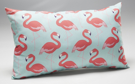 miętowa poduszka we flamingi Kare Design