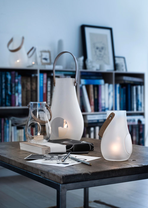 świecznik mleczne szkło Holme Gaard