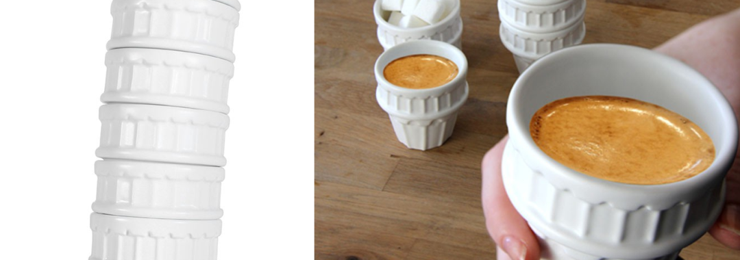 zestaw filiżanek krzywa wieża w pizie