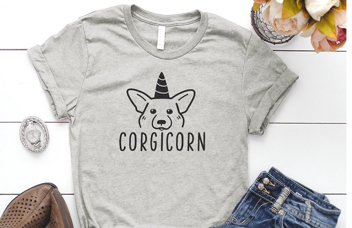 corgi corgicorn koszulka