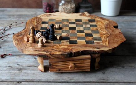 drewniane szachy