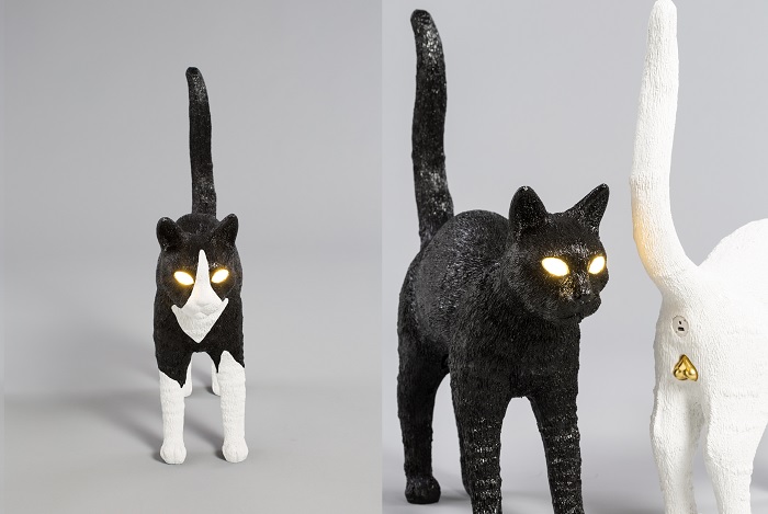 Lampka kot ze świecącymi oczami by Seletti