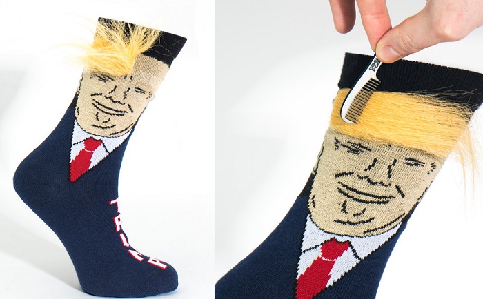 Skarpetki Donald Trump z grzywką do czesania